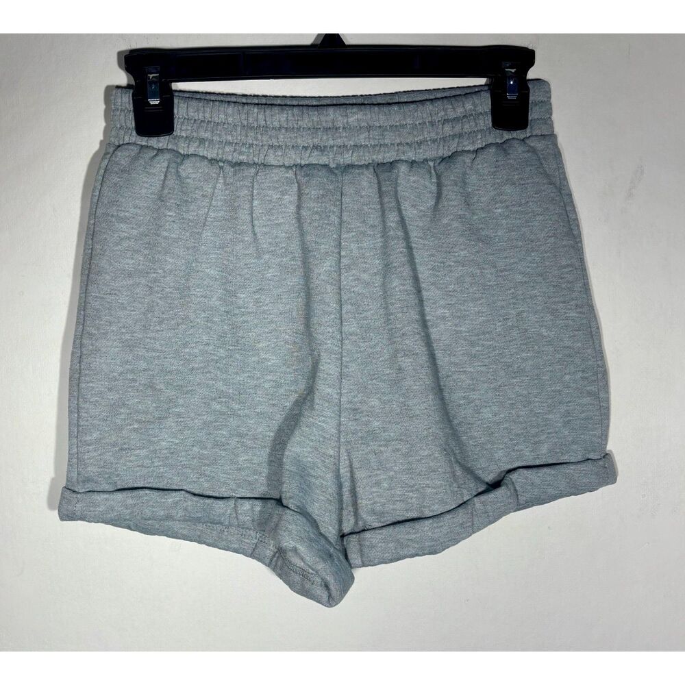 Shein Womens Gray Sweat Shorts Size Small Elastic Waist Lounge Casual Shorts